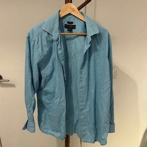 Alfred Sung Dress Shirt - Nailhead Aquamarine